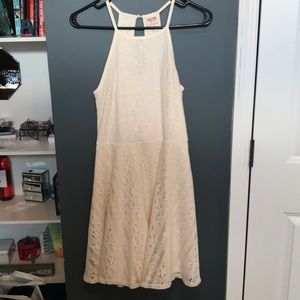 Cream lace skater dress